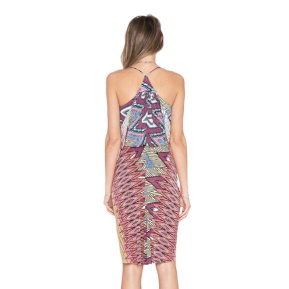 MISA Los Angeles Domino Tie Front Mini Dress Ikat - Picture 3 of 4